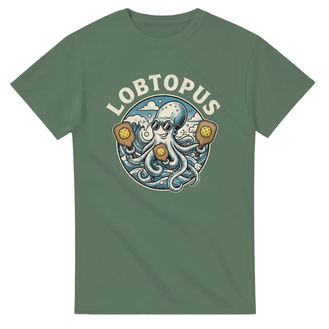 The Lobtopus Funny Mascot Tee pickleball octopus graphic
