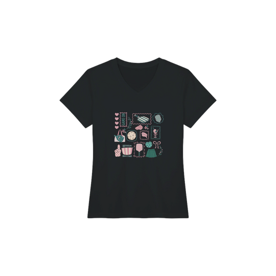 Preppy Pickleball Sticker Collage Tee trendy aesthetic 