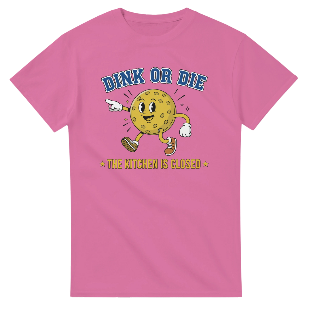 Dink Or Die Retro Mascot Tee funny pickleball graphic