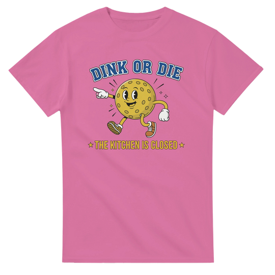 Dink Or Die Retro Mascot Tee funny pickleball graphic