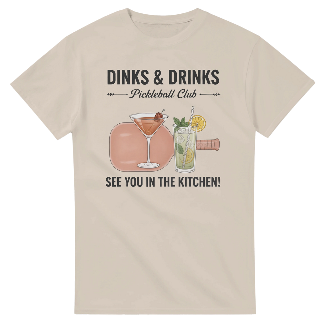 Dinks And Drinks Pickleball Club Social Tee funny pickleball 