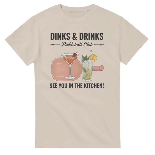 Dinks And Drinks Pickleball Club Social Tee funny pickleball 