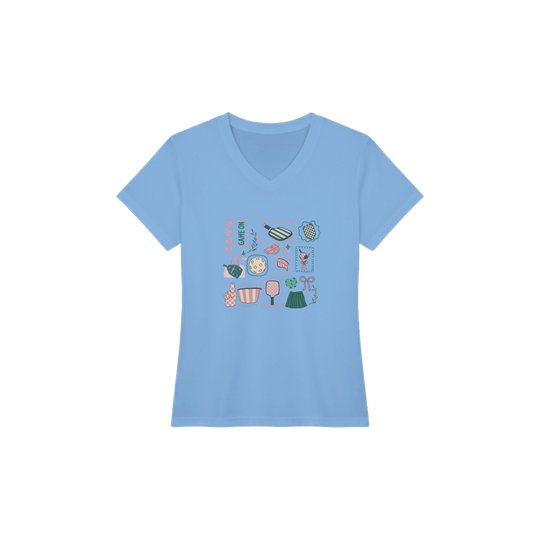 Preppy Pickleball Sticker Collage Tee trendy aesthetic  