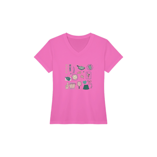 Preppy Pickleball Sticker Collage Tee trendy aesthetic 