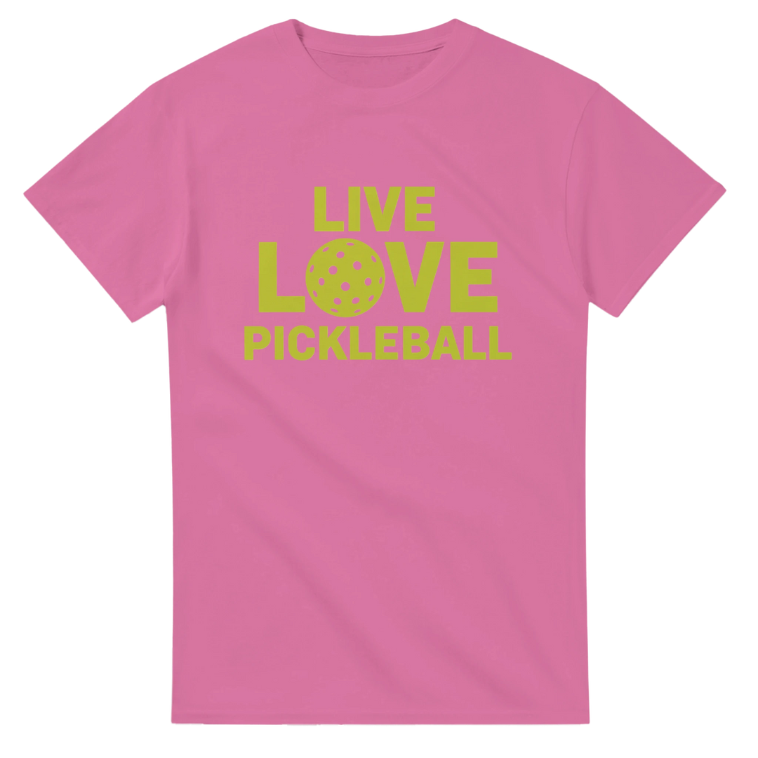 Live Love Pickleball Typographic Tee inspirational 
