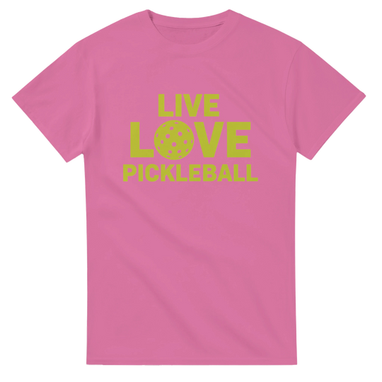 Live Love Pickleball Typographic Tee inspirational 