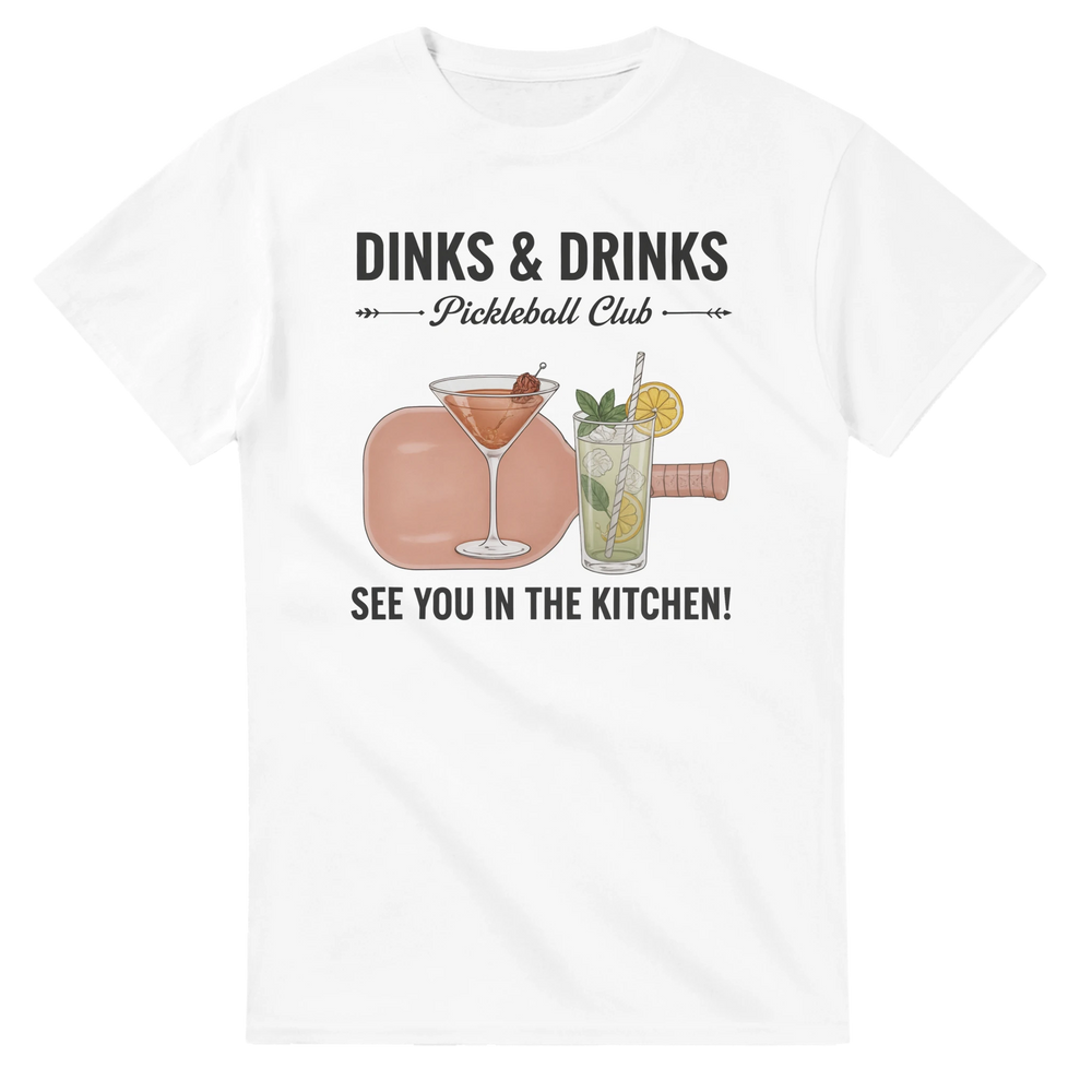 Dinks And Drinks Pickleball Club Social Tee funny pickleball 