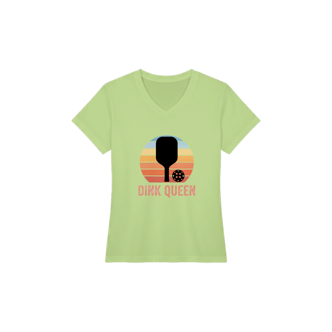 Dink Queen Retro Sunset Tee pickleball graphic vintage
