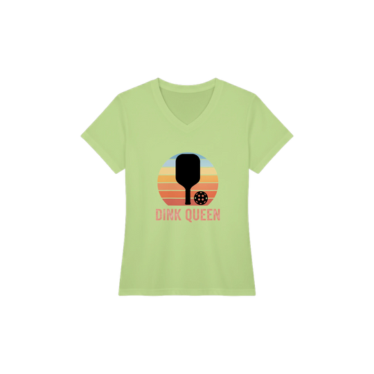 Dink Queen Retro Sunset Tee pickleball graphic vintage