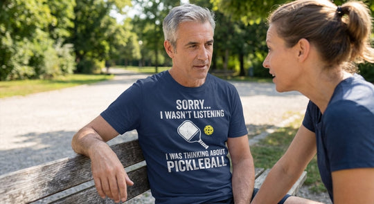 Sorry I Was Thinking About Pickleball Tee funny pickleball 