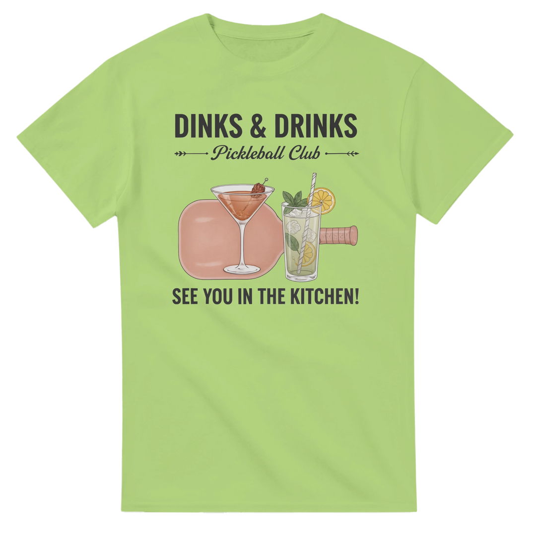 Dinks And Drinks Pickleball Club Social Tee funny pickleball 