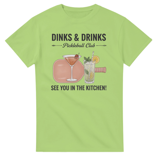 Dinks And Drinks Pickleball Club Social Tee funny pickleball 