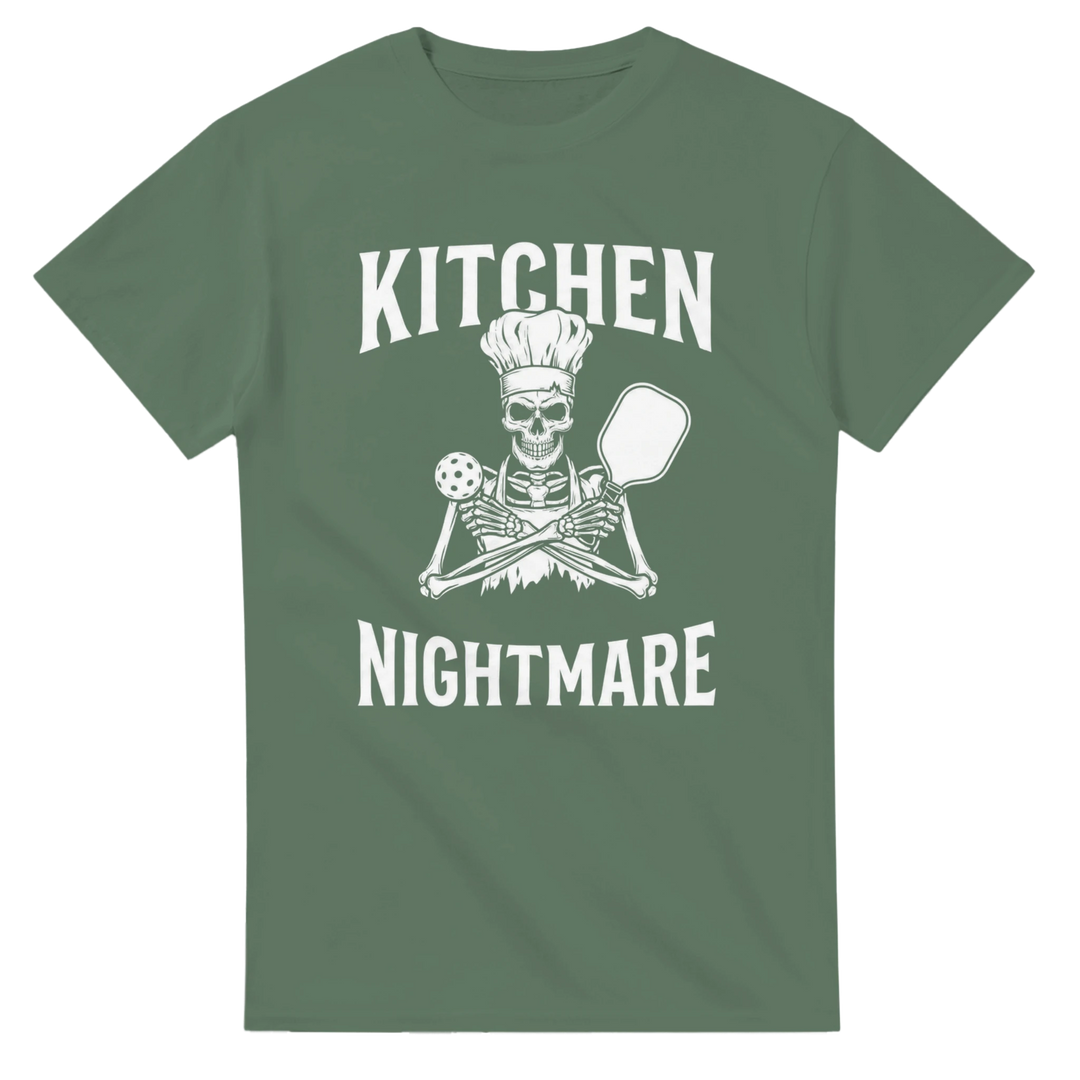 Kitchen Nightmare Skeleton Tee funny pickleball shirt