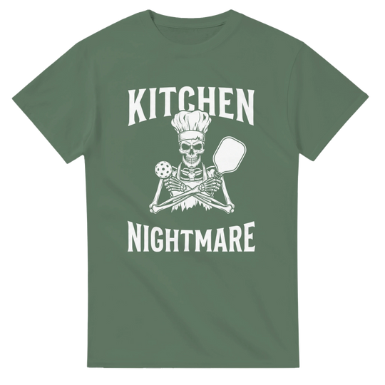 Kitchen Nightmare Skeleton Tee funny pickleball shirt
