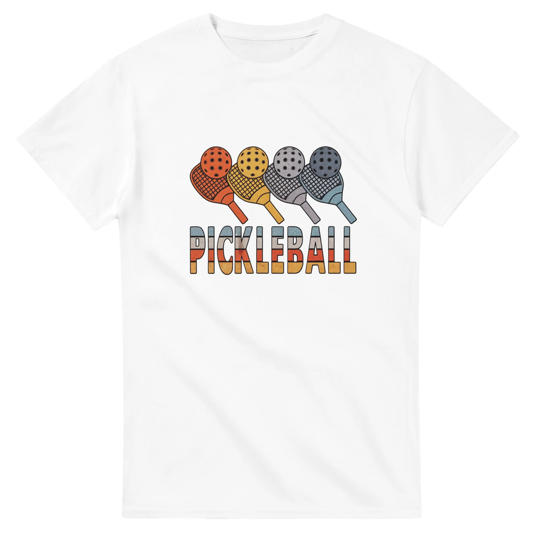 Retro Paddle Lineup Vintage Graphic Tee pickleball retro 