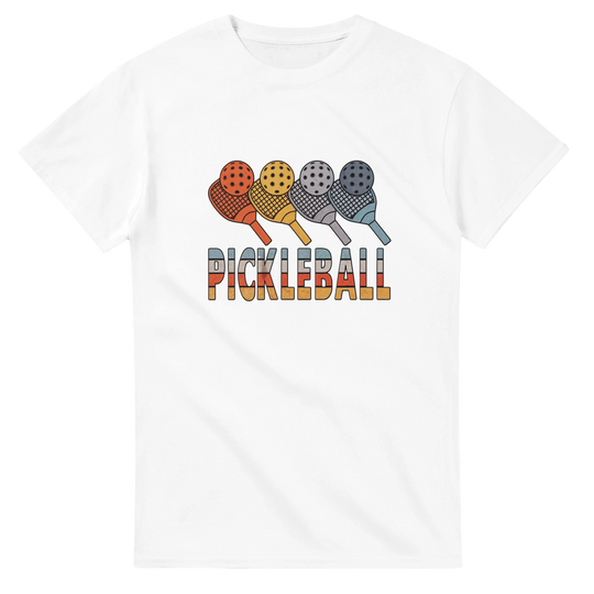 Retro Paddle Lineup Vintage Graphic Tee pickleball retro 