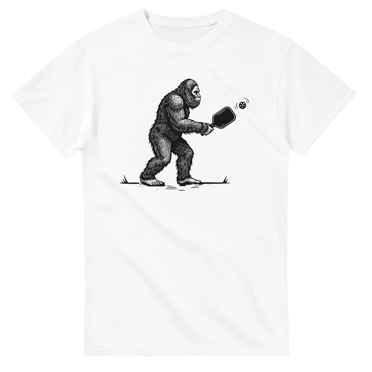Squatch of the Court Tee funny pickleball sasquatch shirt