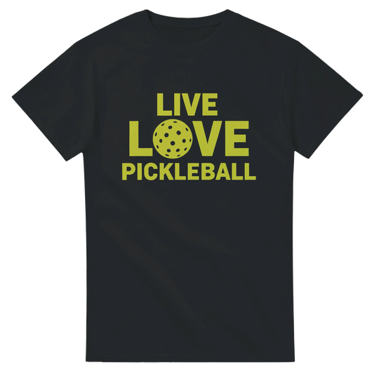 Live Love Pickleball Typographic Tee inspirational 