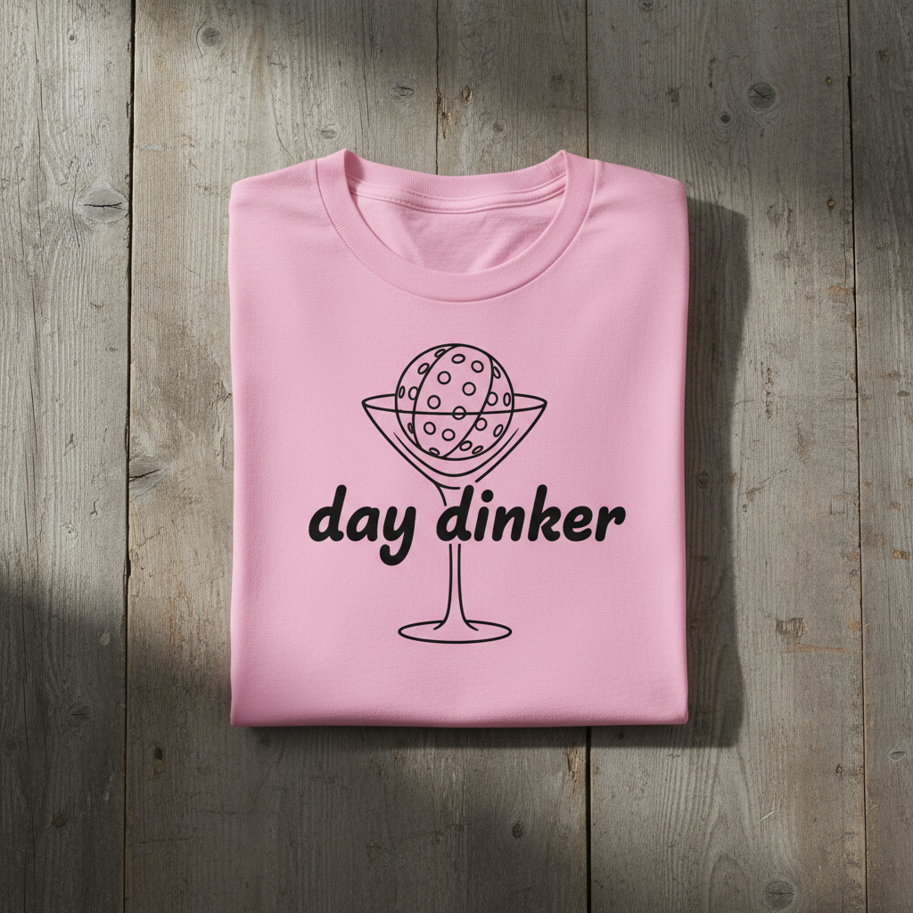 Day Dinker Martini Graphic Tee pickleball funny shirt