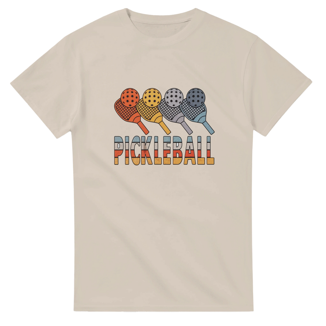 Retro Paddle Lineup Vintage Graphic Tee pickleball retro 