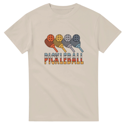 Retro Paddle Lineup Vintage Graphic Tee pickleball retro 
