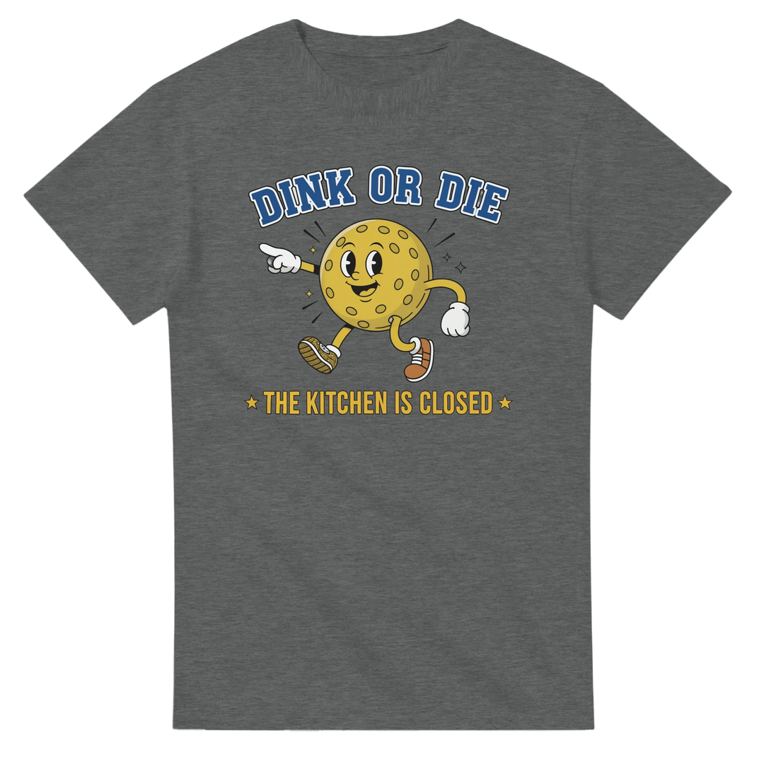 Dink Or Die Retro Mascot Tee funny pickleball graphic
