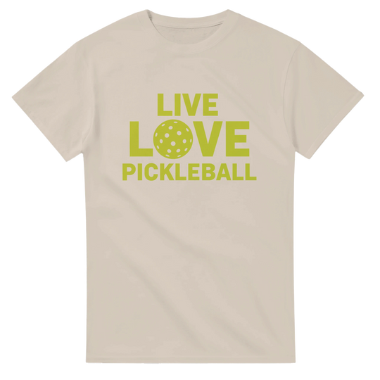 Live Love Pickleball Typographic Tee inspirational 
