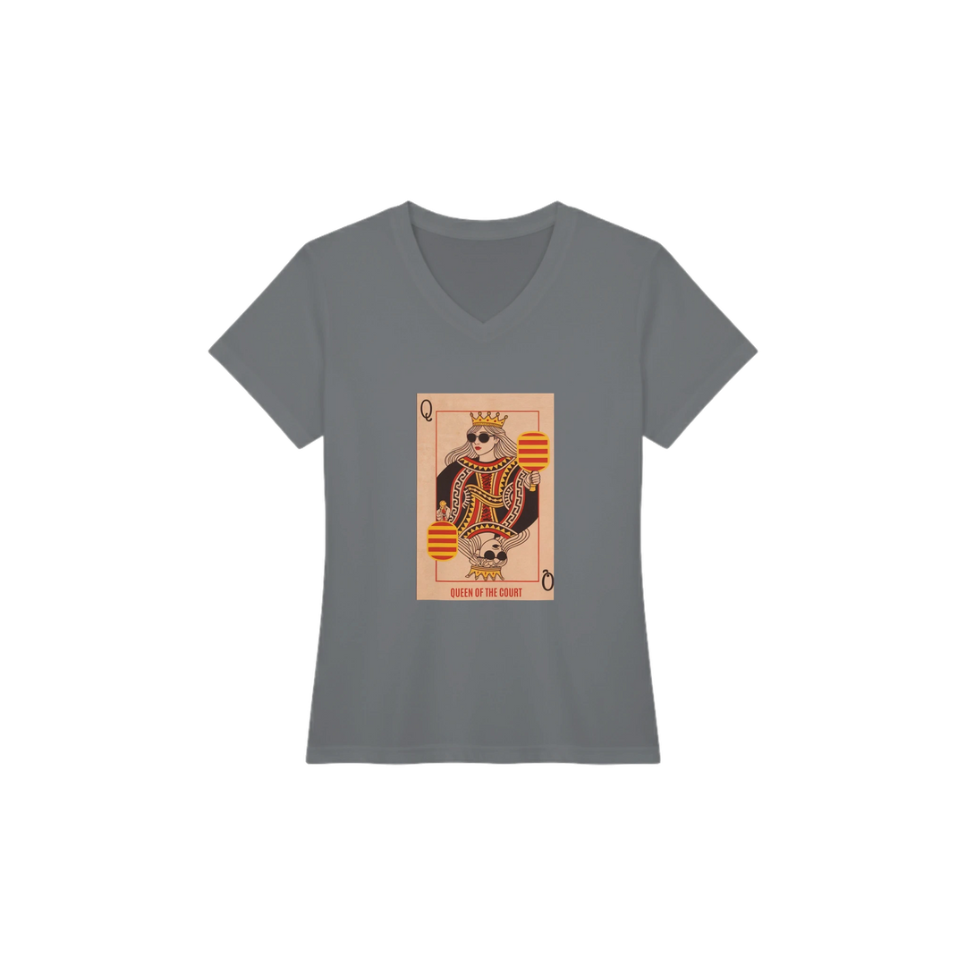 Queen Of The Court Playing Card Tee pickleball graphic shirt