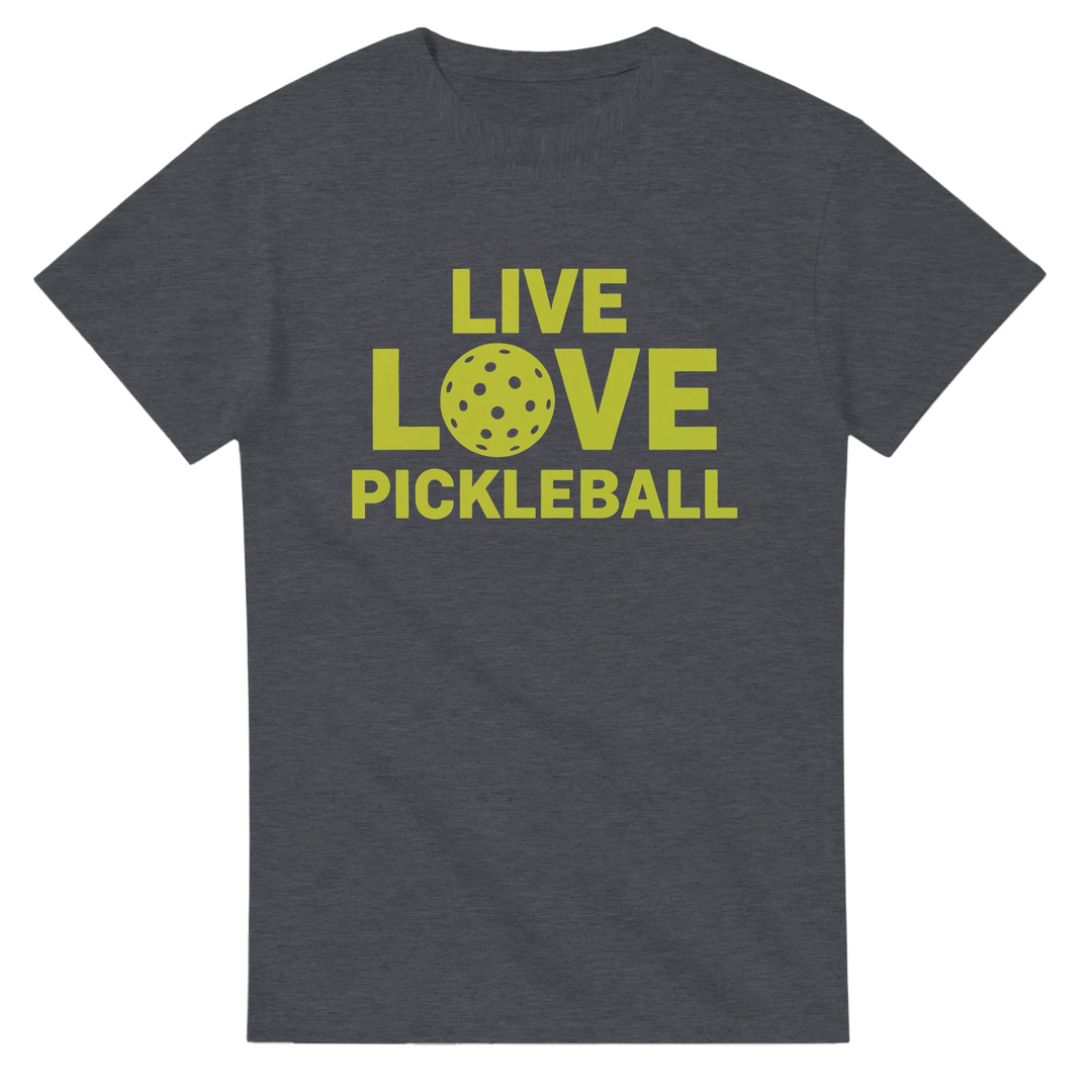 Live Love Pickleball Typographic Tee inspirational 