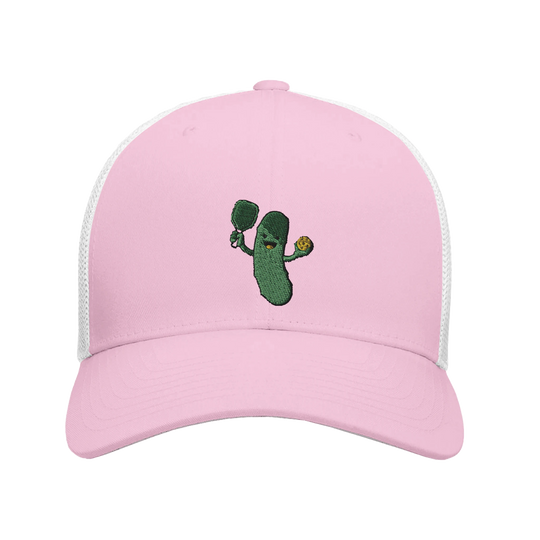 Happy Pickle Trucker Cap funny pickleball hat mesh