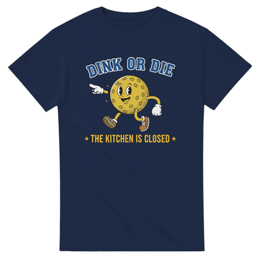 Dink Or Die Retro Mascot Tee funny pickleball graphic