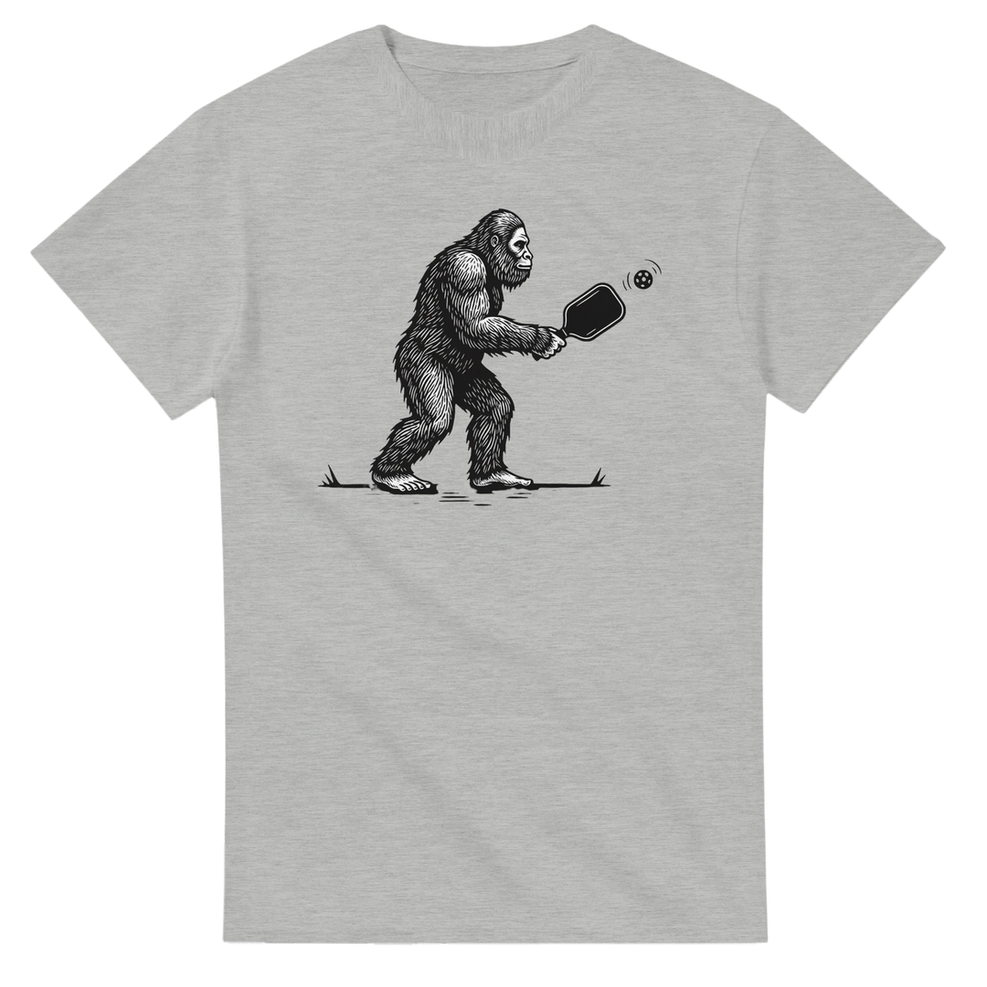 Squatch of the Court Tee funny pickleball sasquatch shirt