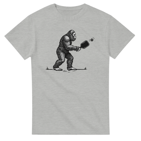Squatch of the Court Tee funny pickleball sasquatch shirt