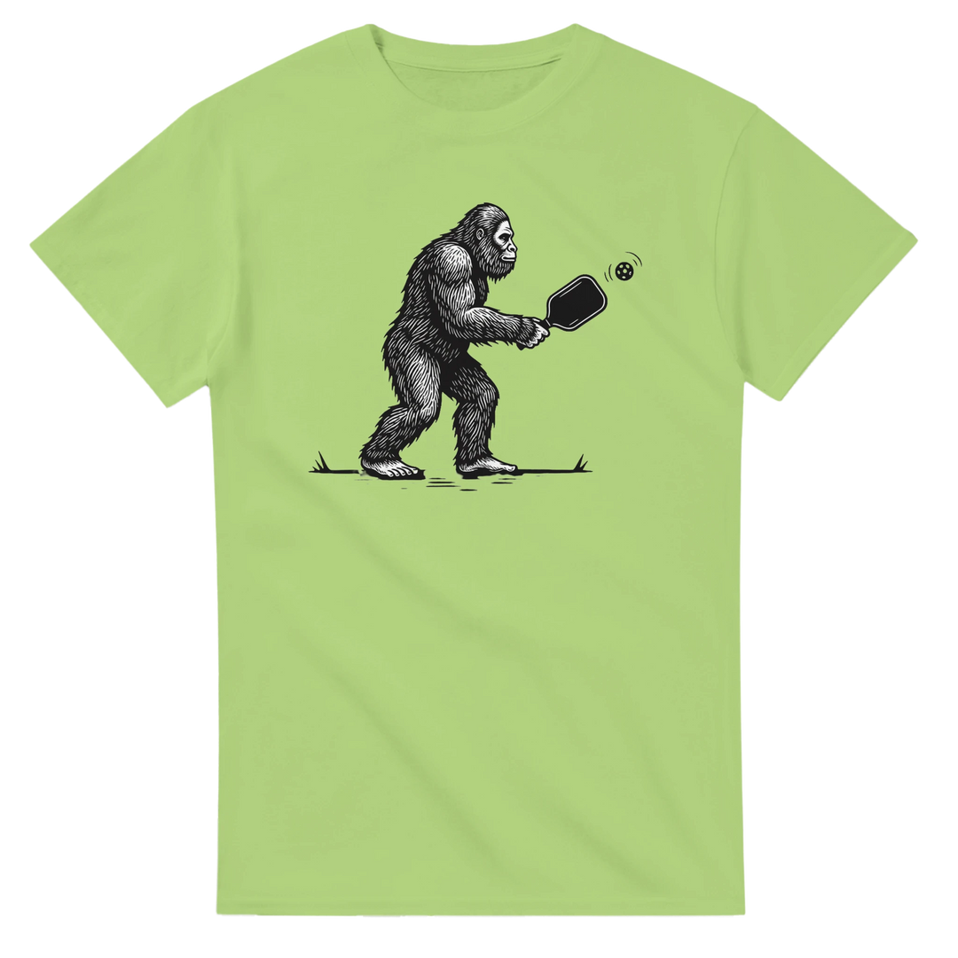 Squatch of the Court Tee funny pickleball sasquatch shirt