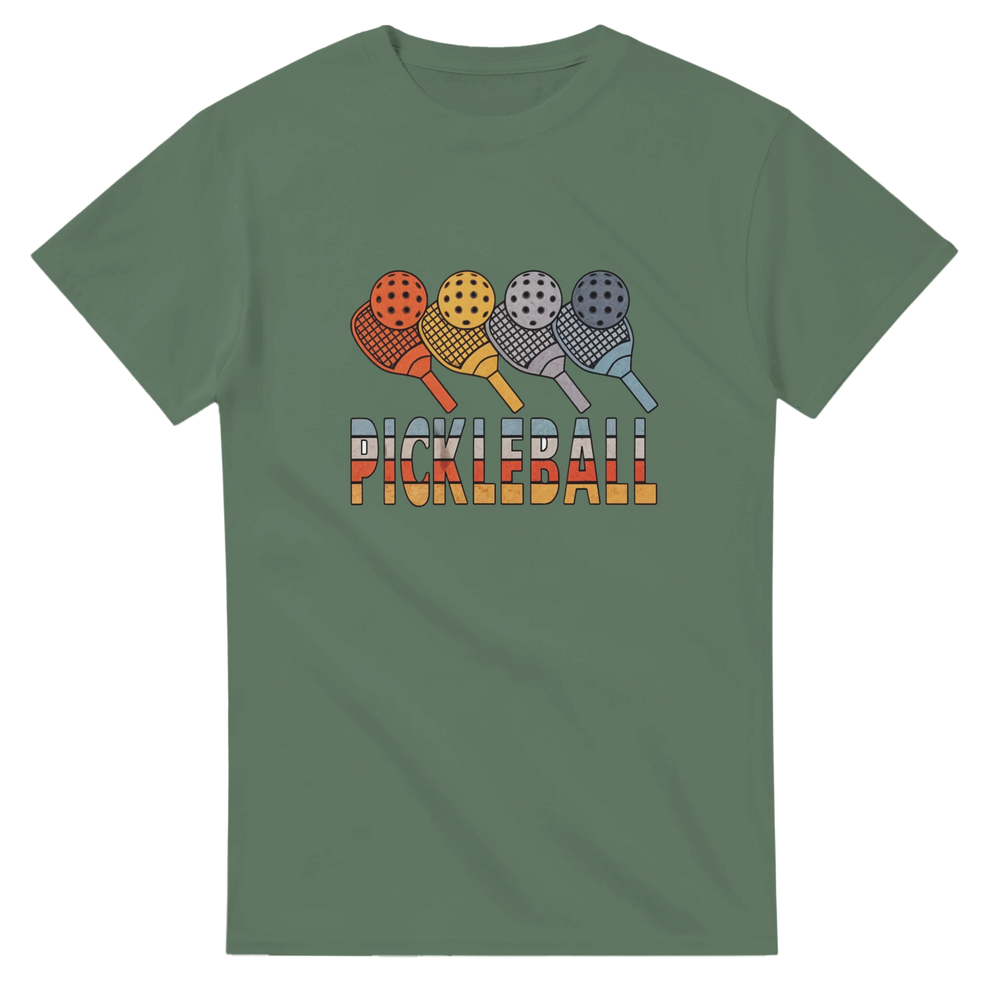 Retro Paddle Lineup Vintage Graphic Tee pickleball retro 