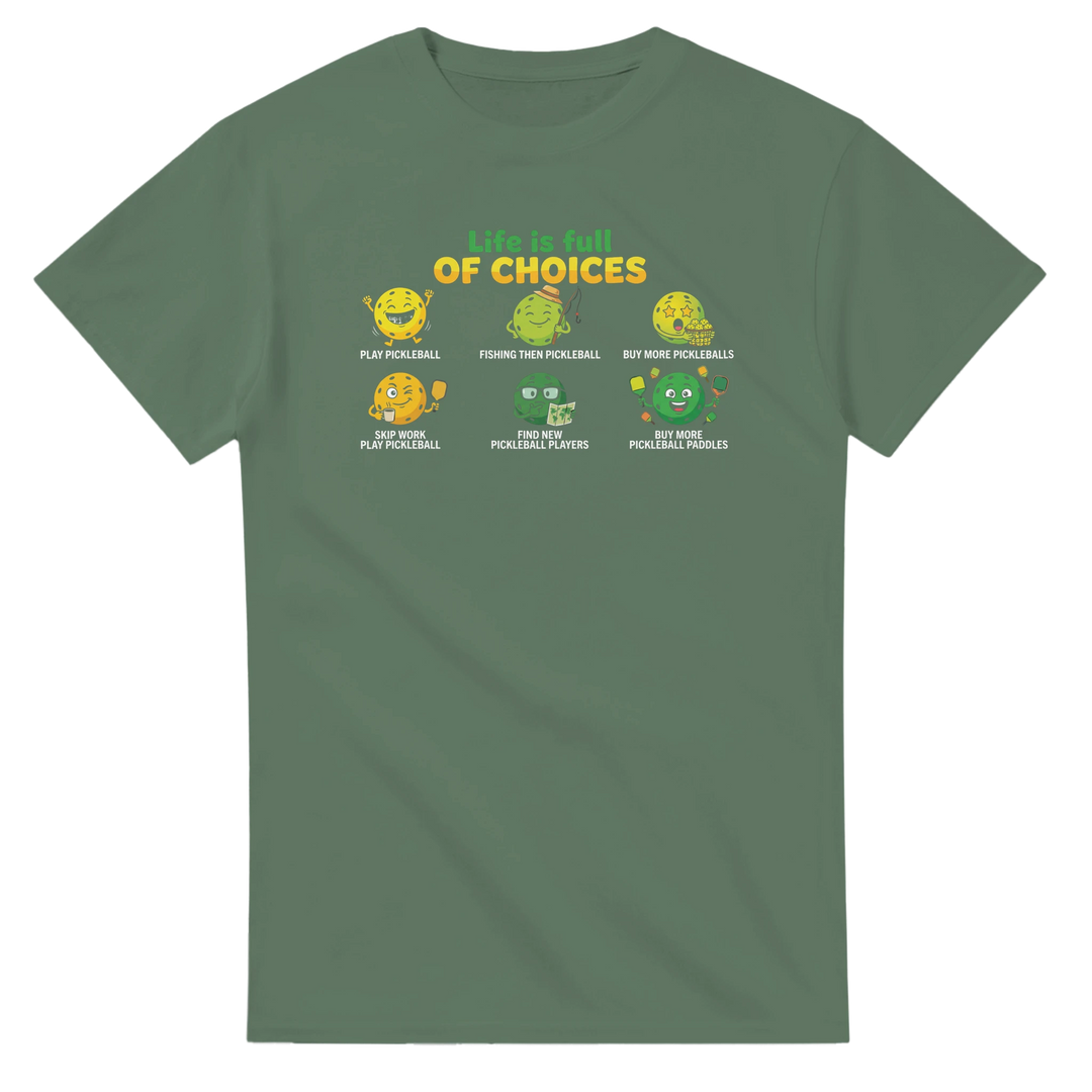 Life Is Full Of Choices Tee funny egg chicken graphic