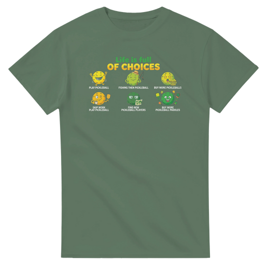 Life Is Full Of Choices Tee funny egg chicken graphic