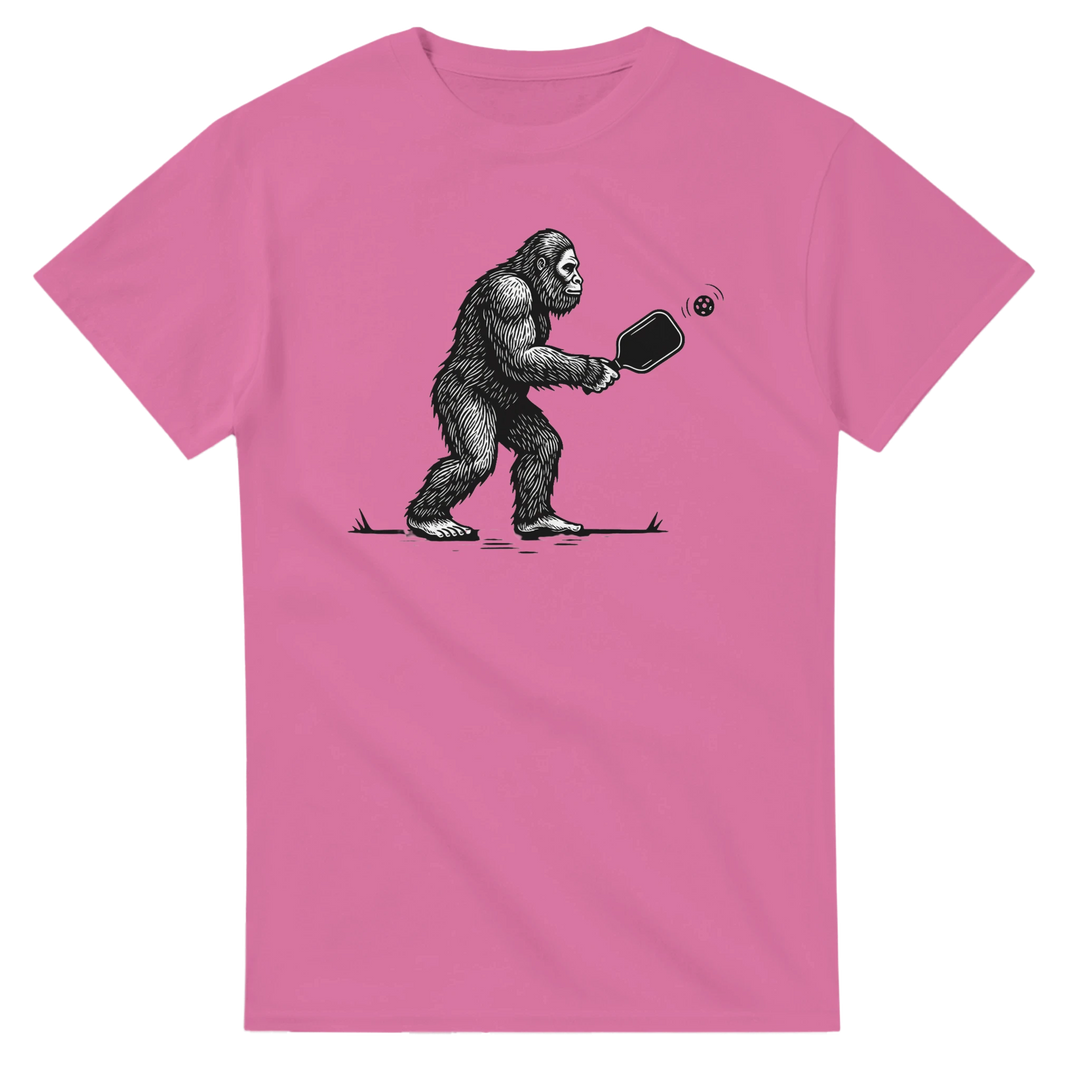 Squatch of the Court Tee funny pickleball sasquatch shirt