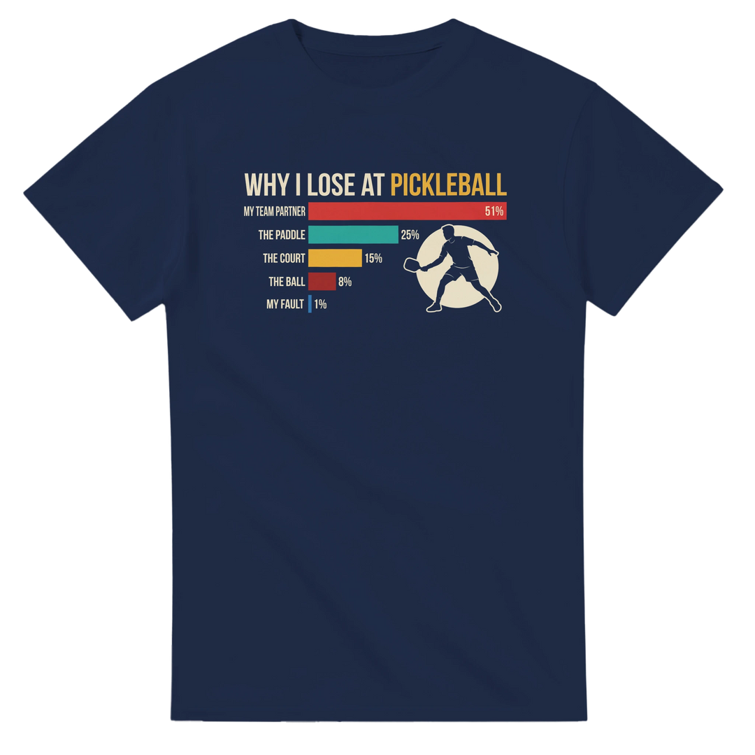 Why I Lose At Pickleball Tee funny pickleball shirt