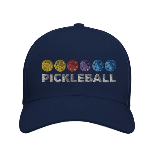 Pickleball Color Spectrum Embroidered Hat vibrant pickleball