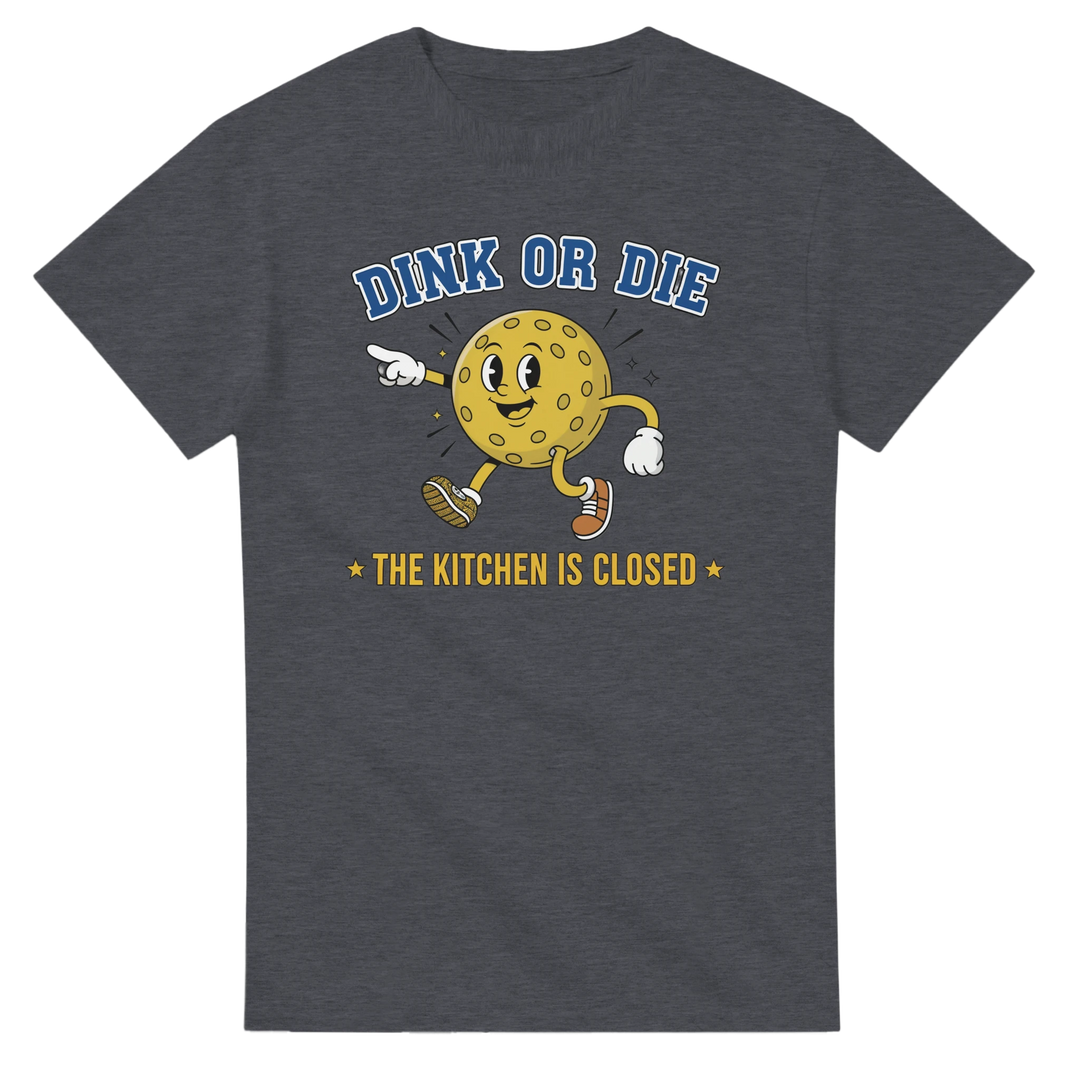 Dink Or Die Retro Mascot Tee funny pickleball graphic