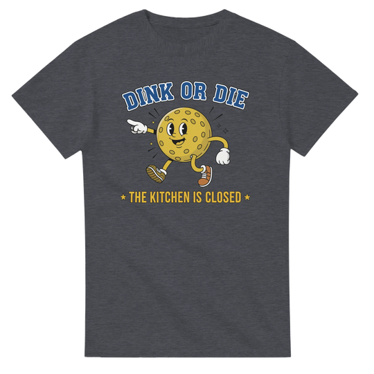 Dink Or Die Retro Mascot Tee funny pickleball graphic