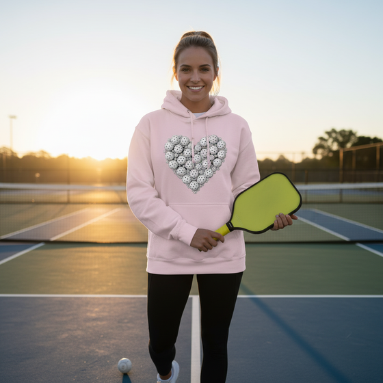 Pickleball Heart: Love the Game Hoodie
