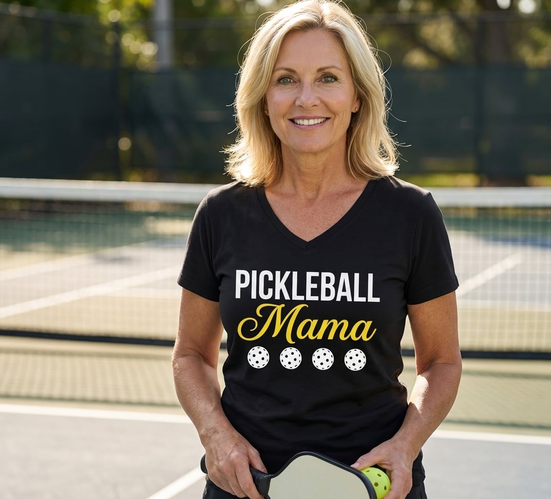 Pickleball Mama Tee funny pickleball mom shirt for women