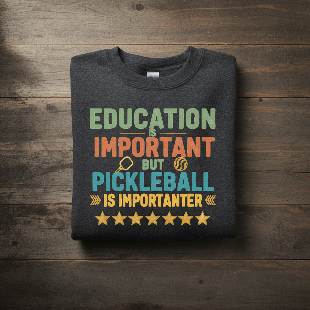 Education Is Important But Pickleball Is Importanter Tee 