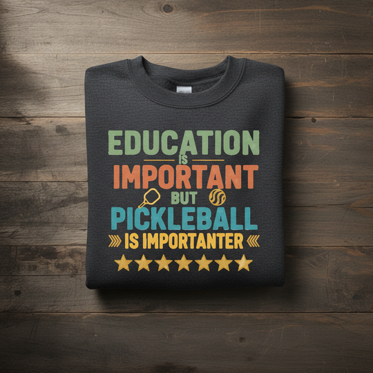 Education Is Important But Pickleball Is Importanter Tee 