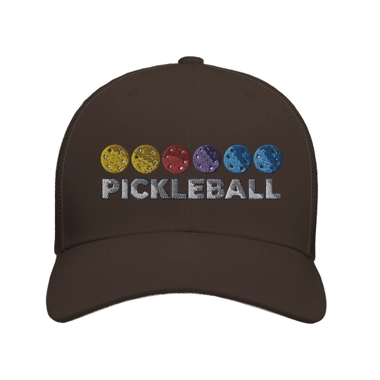 Pickleball Color Spectrum Embroidered Hat vibrant pickleball