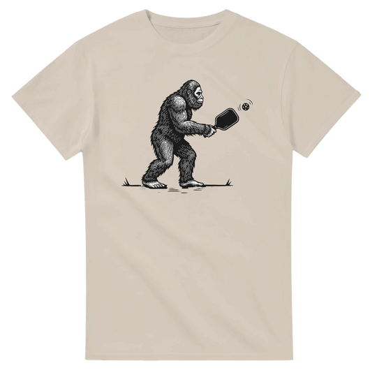 Squatch of the Court Tee funny pickleball sasquatch shirt