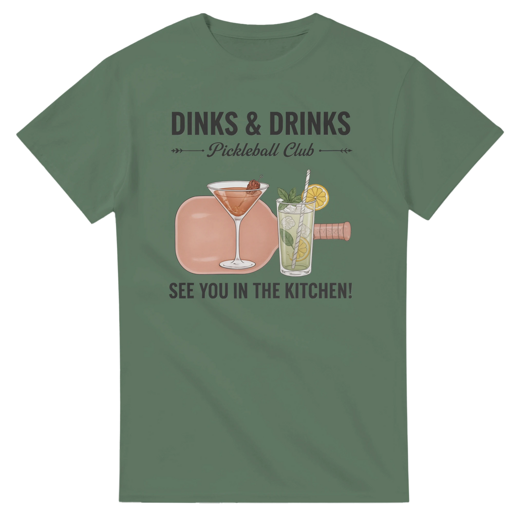 Dinks And Drinks Pickleball Club Social Tee funny pickleball 