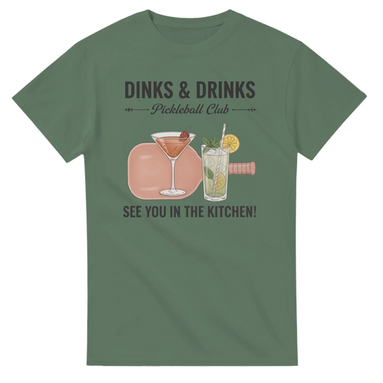 Dinks And Drinks Pickleball Club Social Tee funny pickleball 